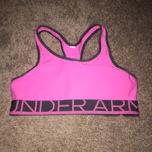 Pink Under Armour Sports Bra